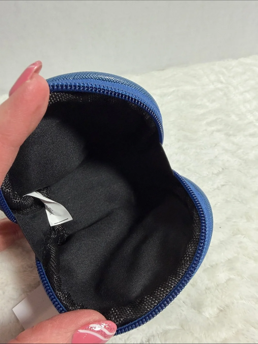 XOXO Two-Tone Blue Logo Coin Pouch with Keyring